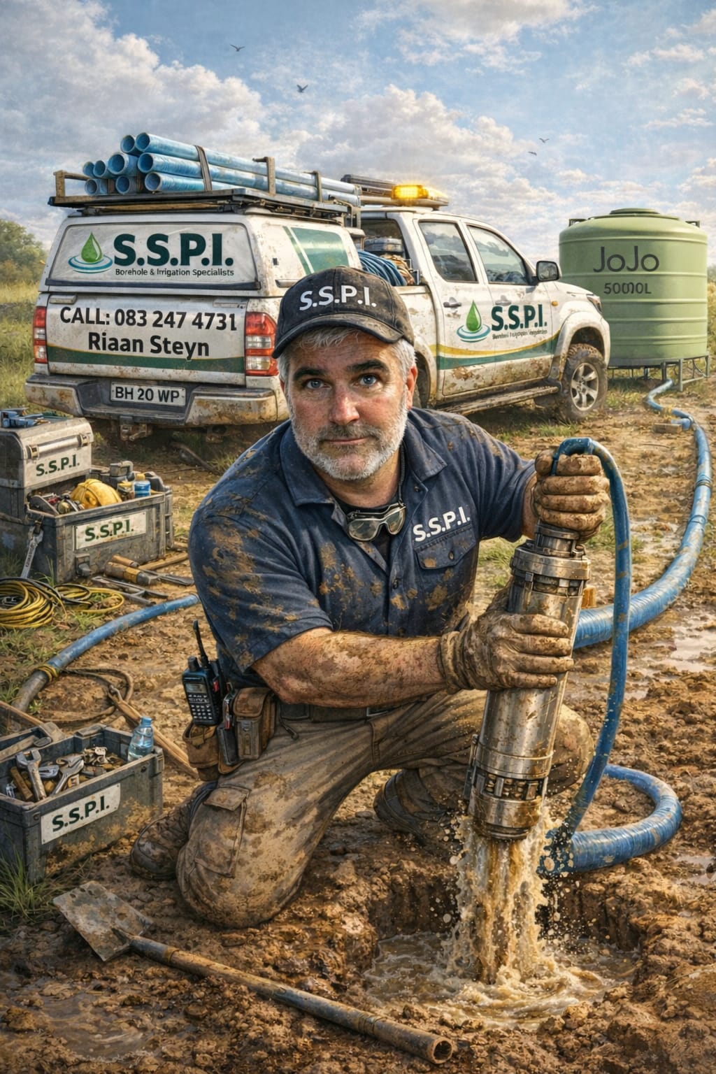 Waterfinder owner on site
